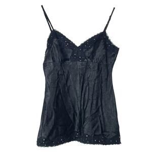 Y2K No Boundaries Women's Black Sequin Top Size Juniors M 7/9 Going Out Faerie